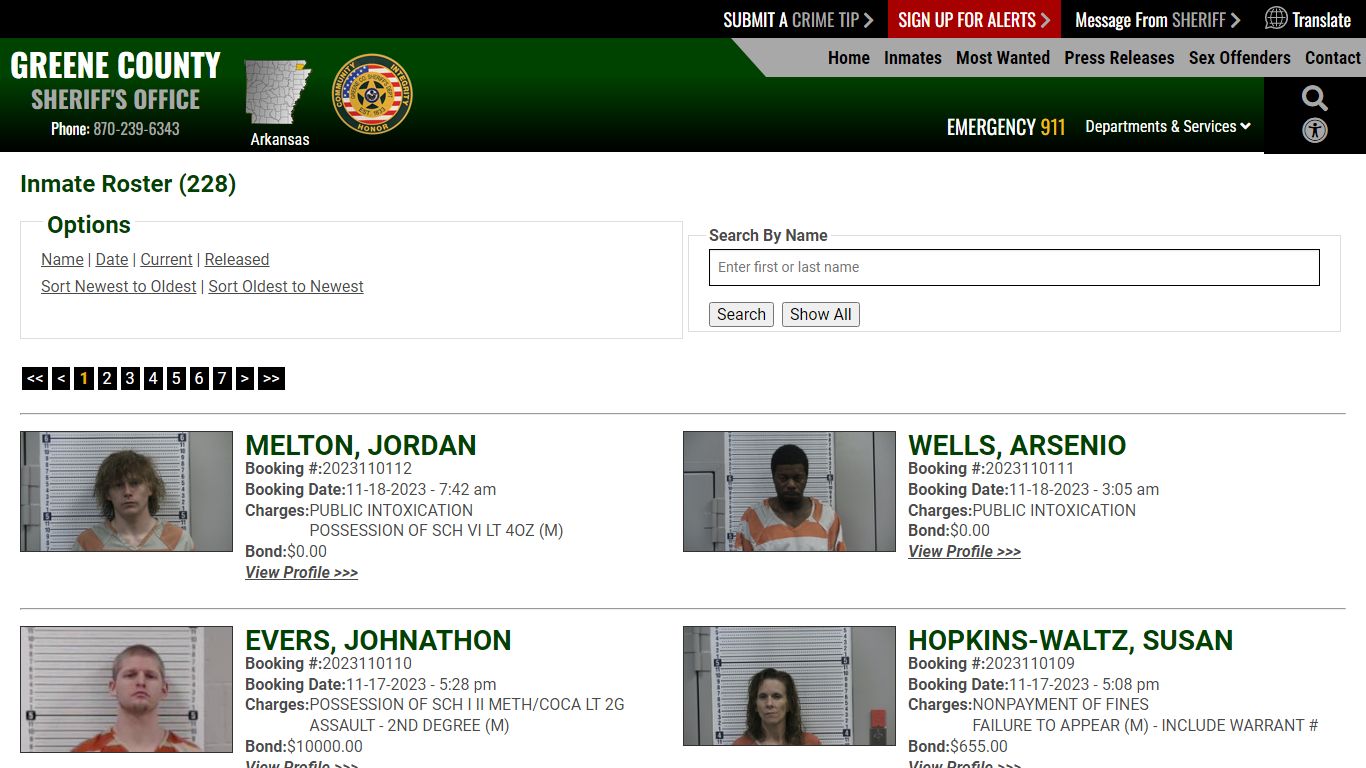 Inmate Roster - Current Inmates Booking Date Descending - Greene County ...