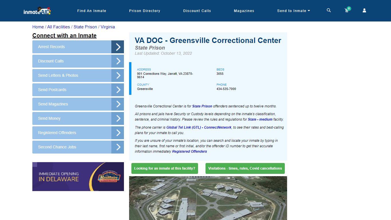 VA DOC - Greensville Correctional Center - InmateAid