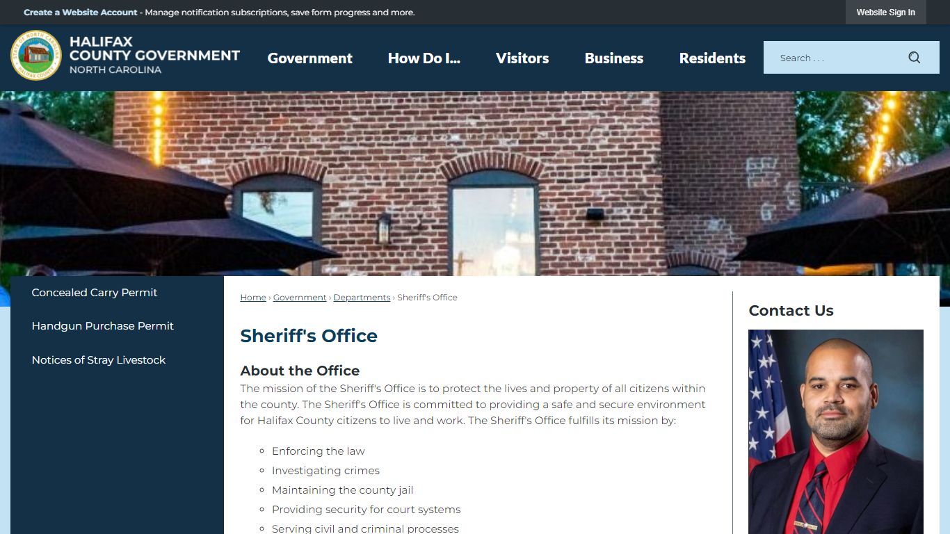 Sheriff's Office | Halifax County, NC