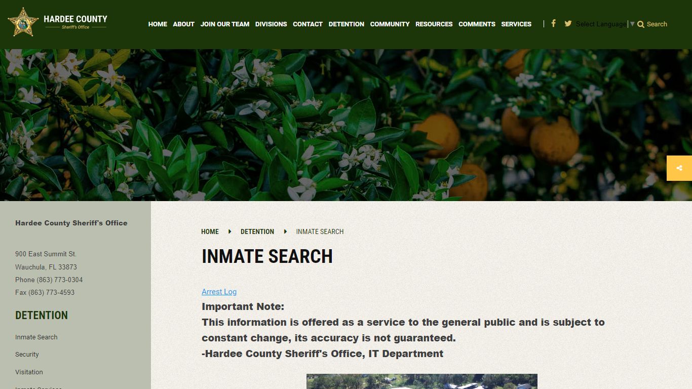 Welcome to Hardee County Sheriff s Office