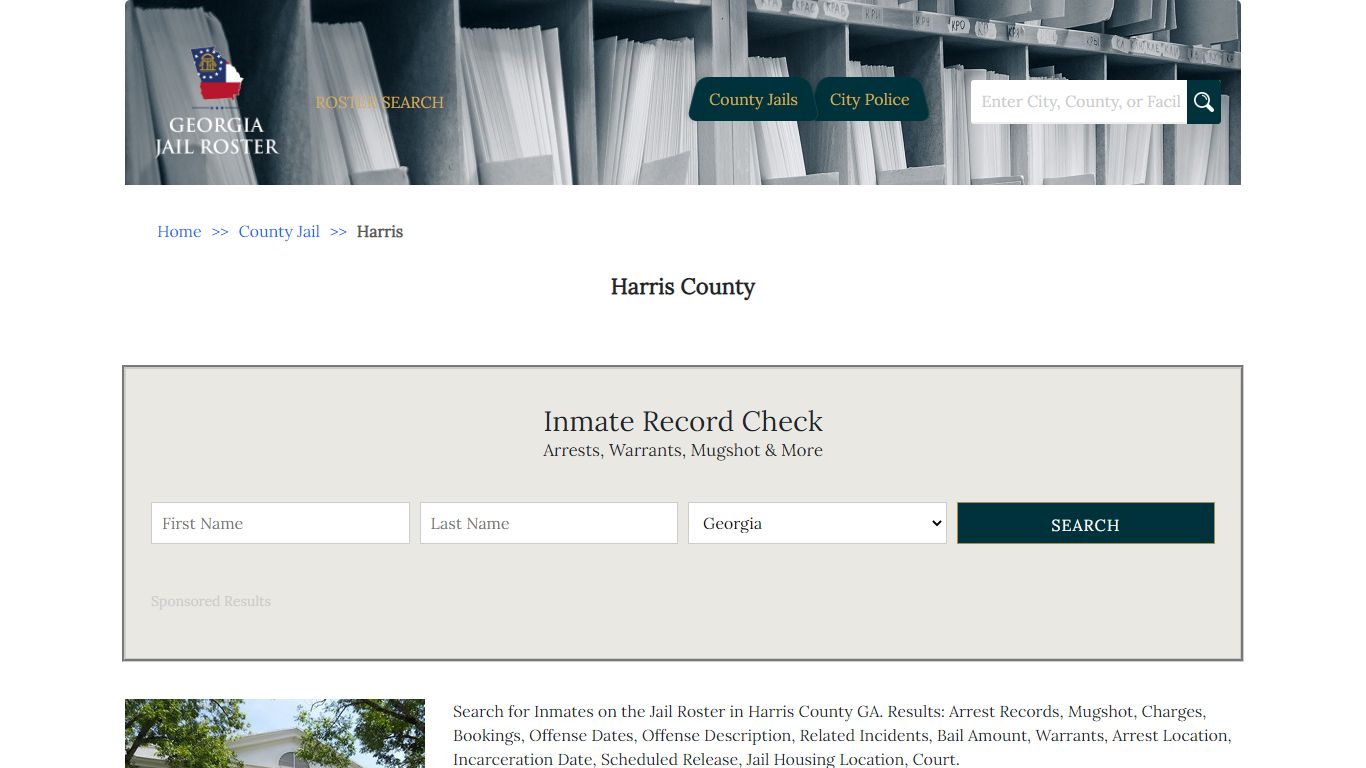 Harris County | Georgia Jail Inmate Search