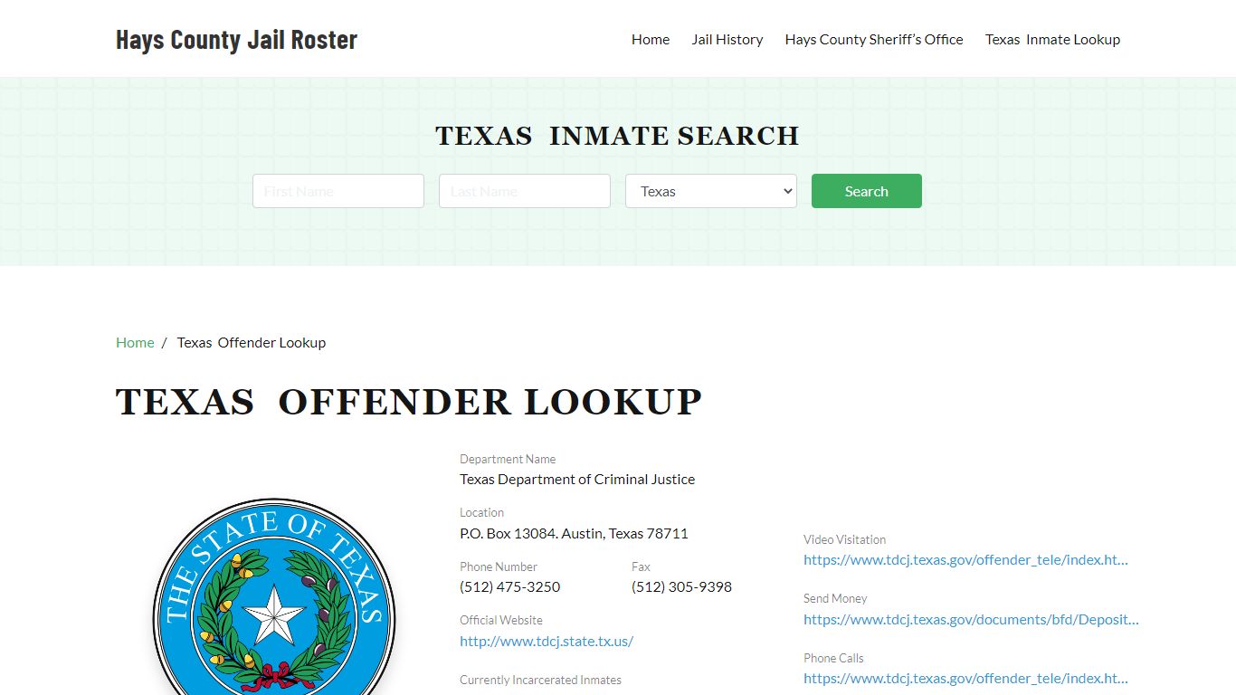 Texas Inmate Search, Jail Rosters