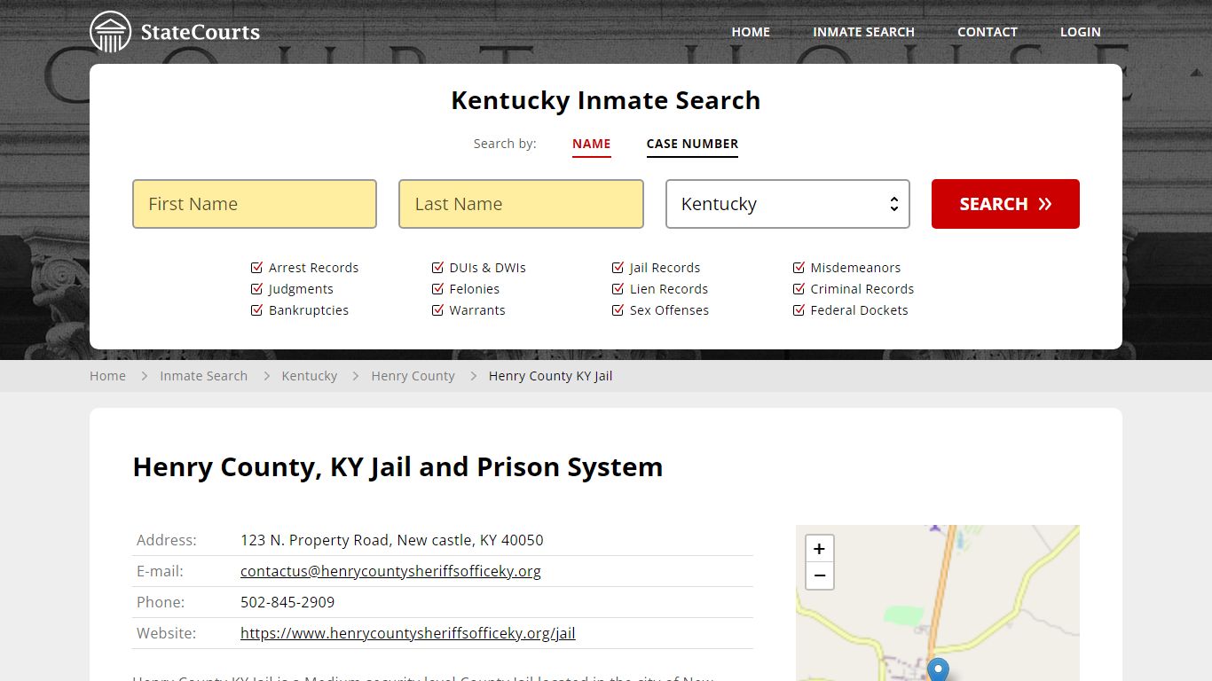 Henry County KY Jail Inmate Records Search, Kentucky - StateCourts