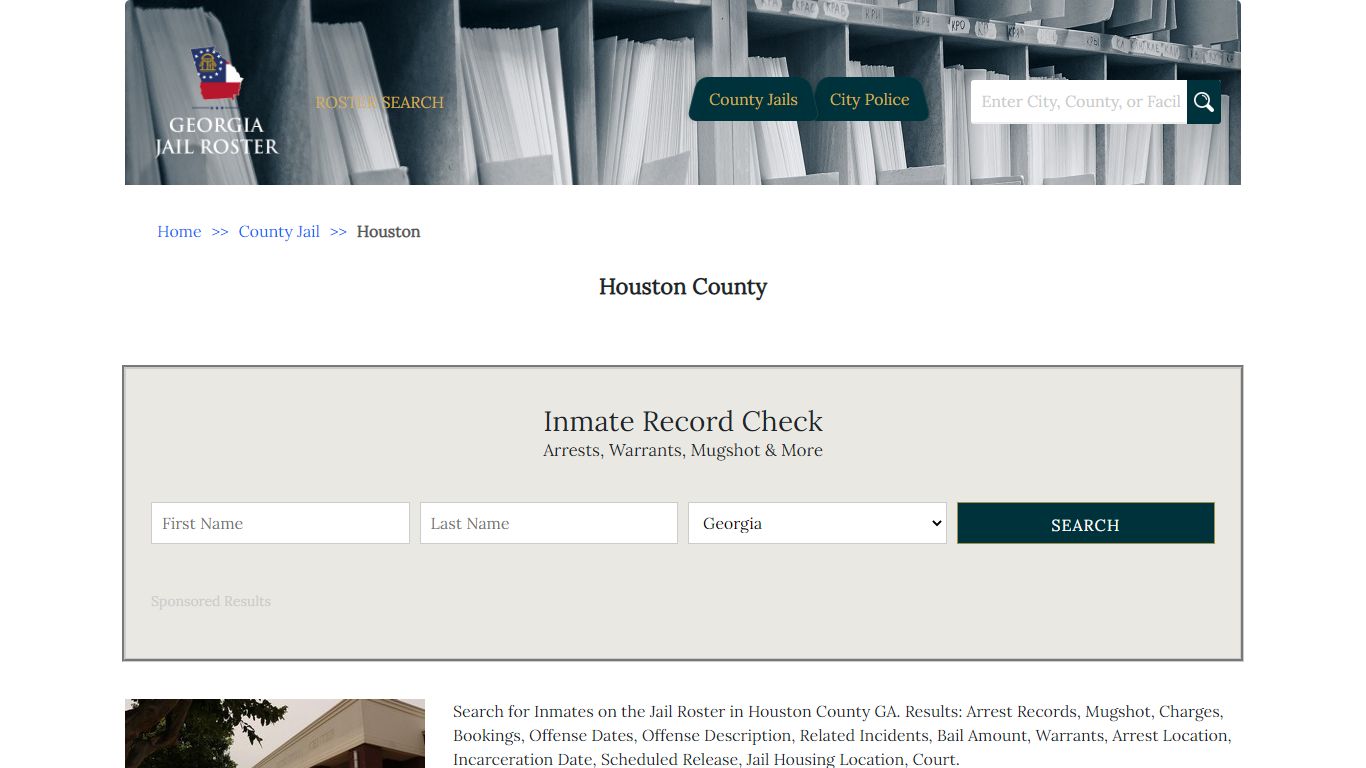 Houston County | Georgia Jail Inmate Search