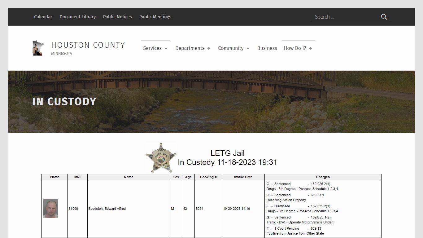 In Custody – Houston County