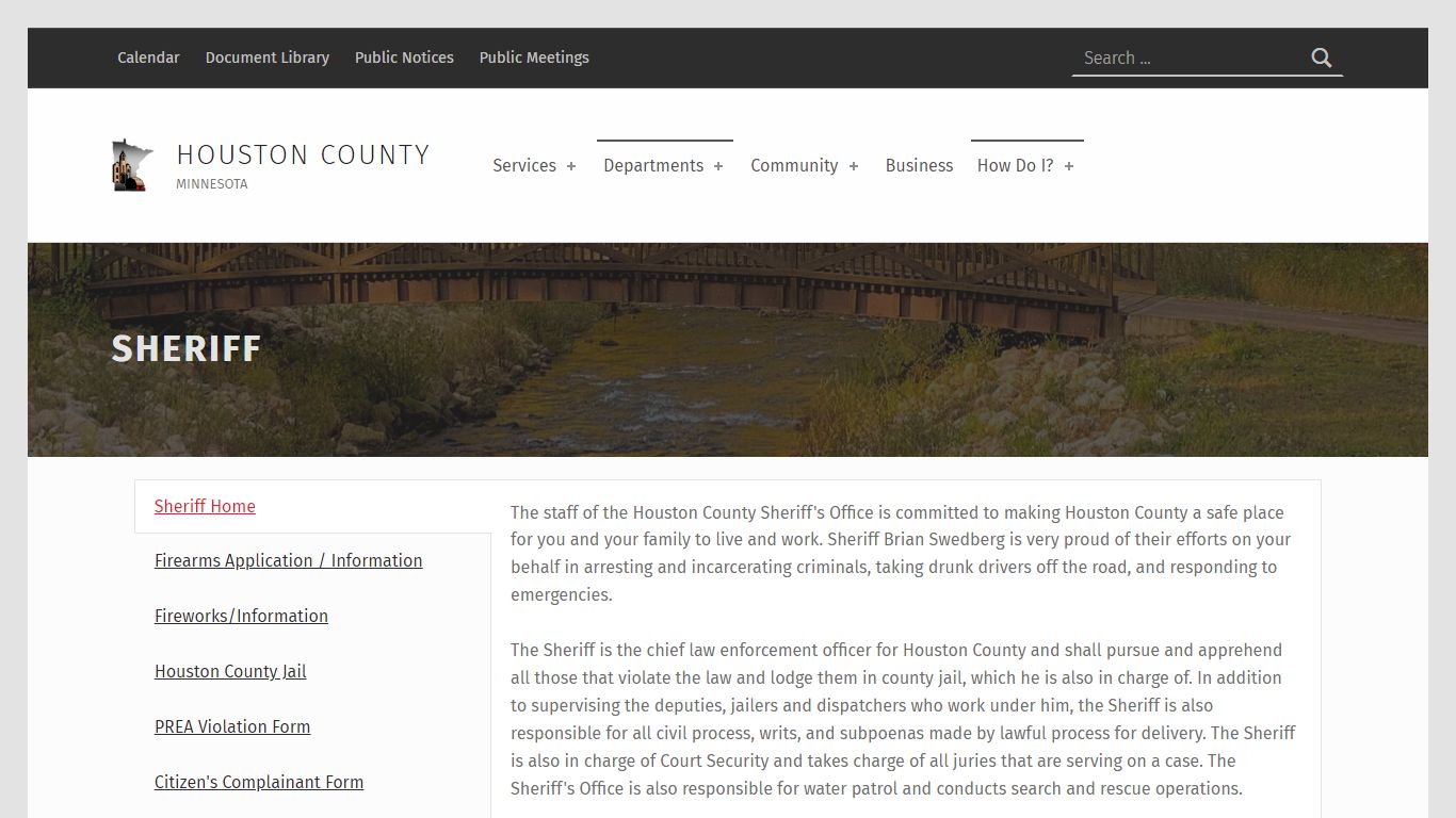 Sheriff – Houston County