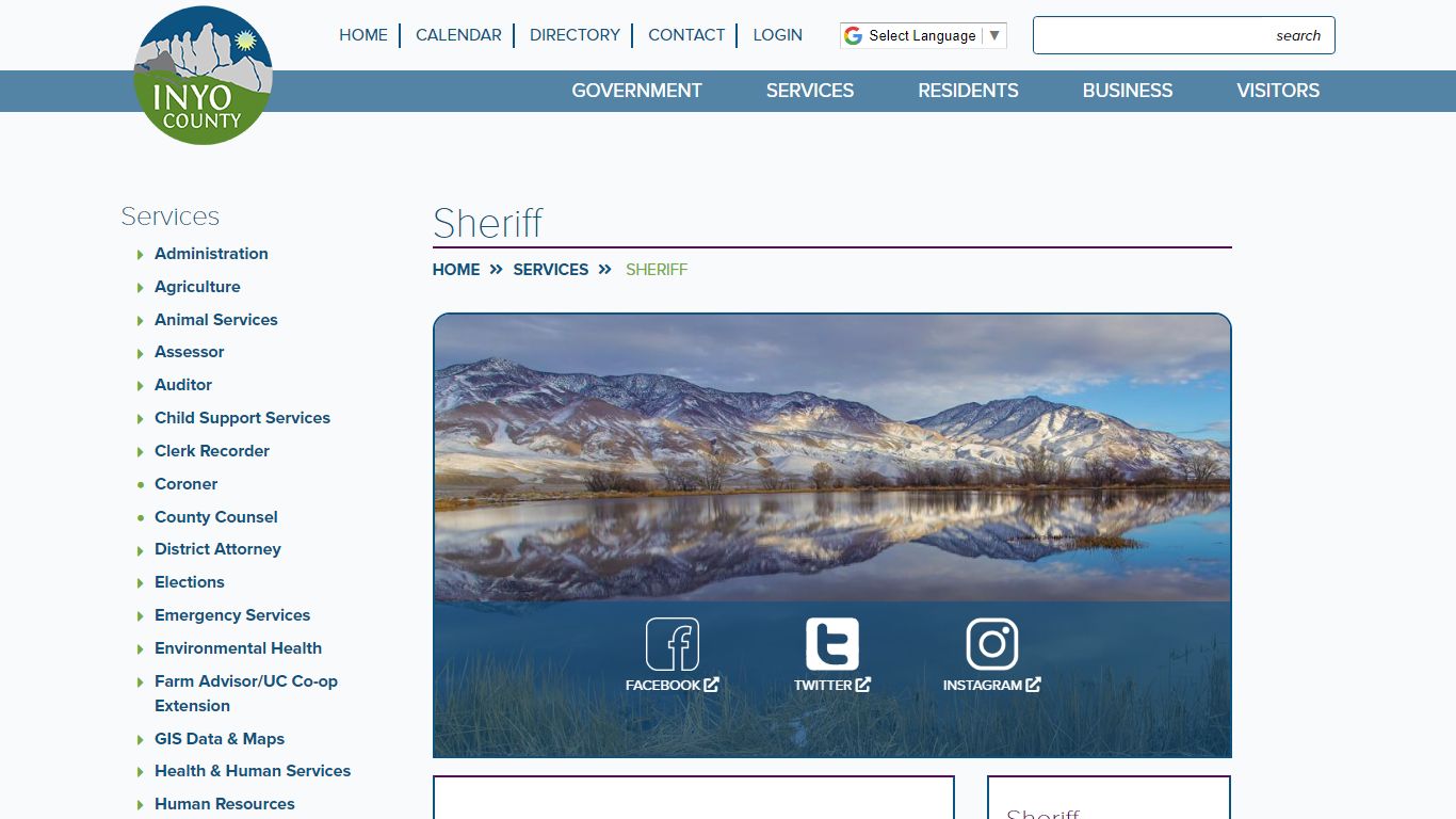 Sheriff | Inyo County California