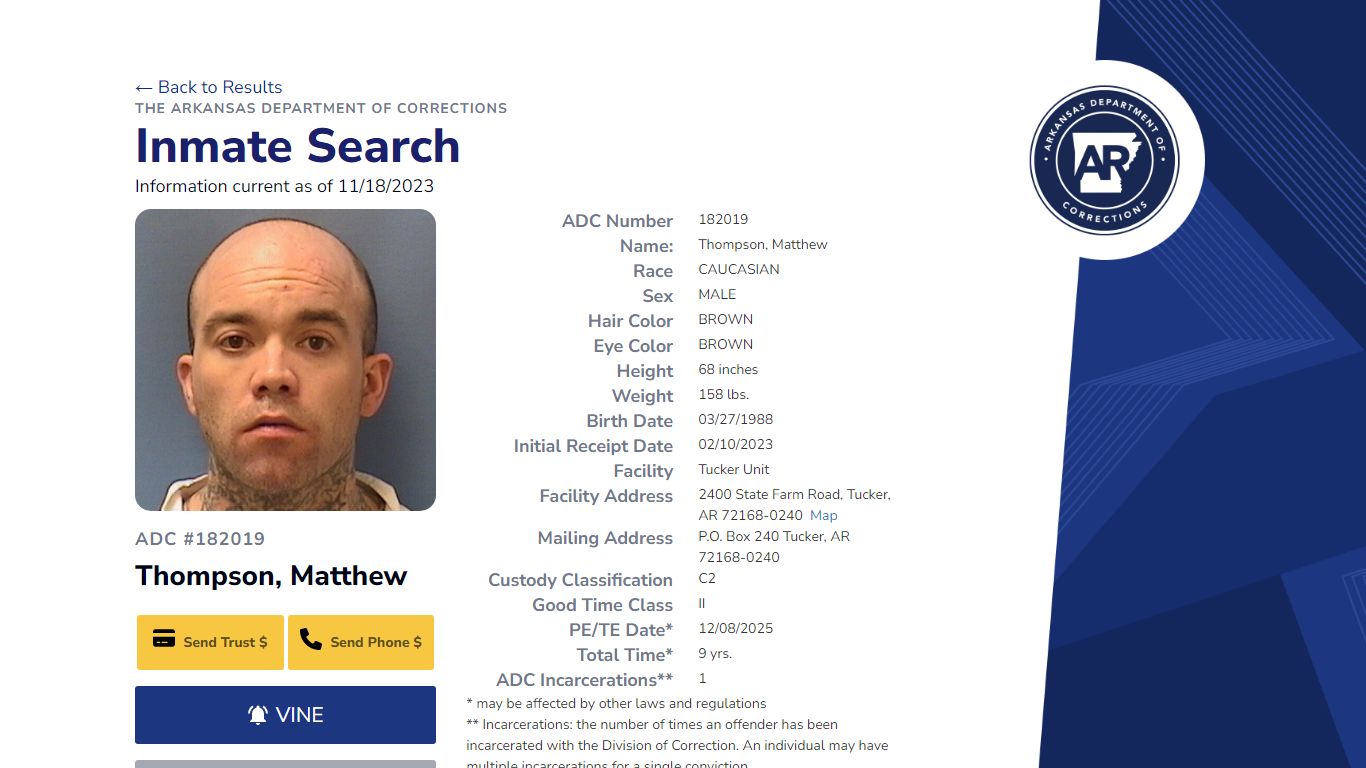 Inmate Search