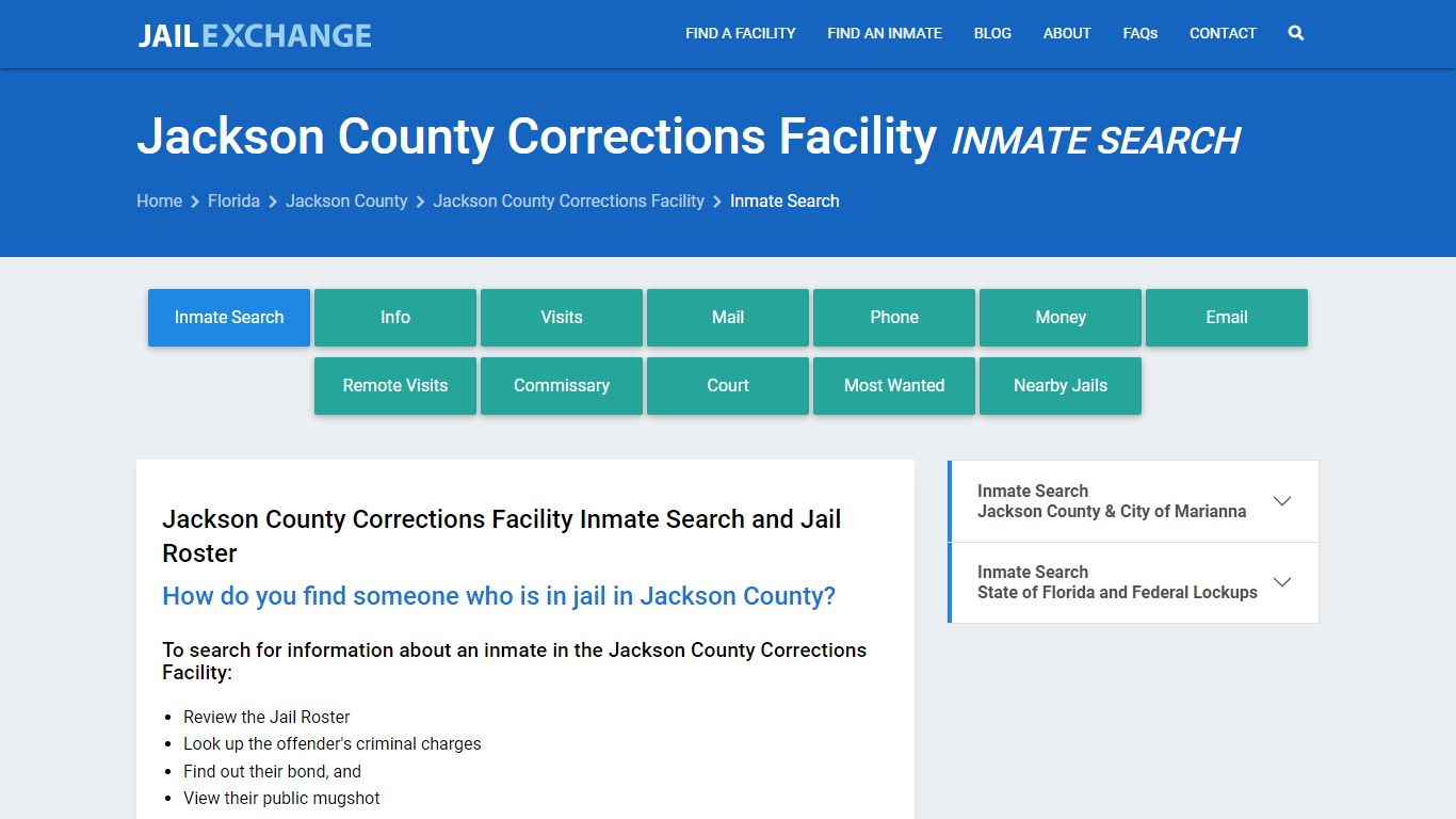 Jackson County Corrections Facility Inmate Search - Jail Exchange