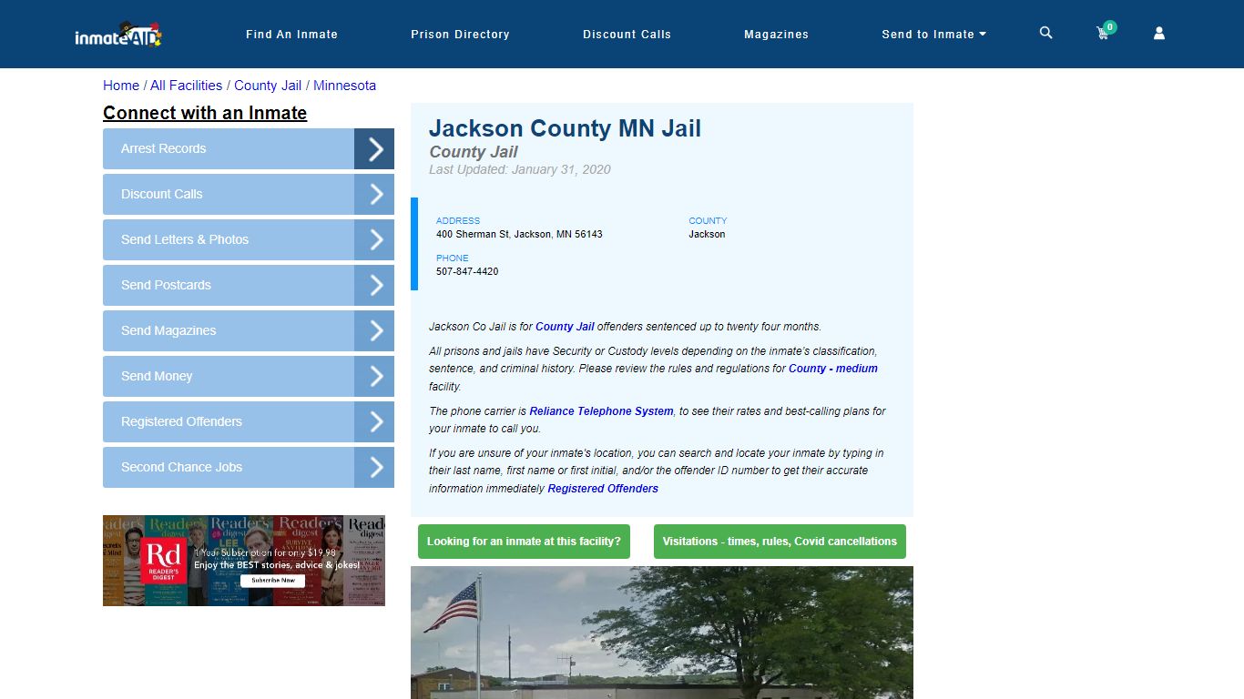 Jackson County MN Jail - Inmate Locator - Jackson, MN