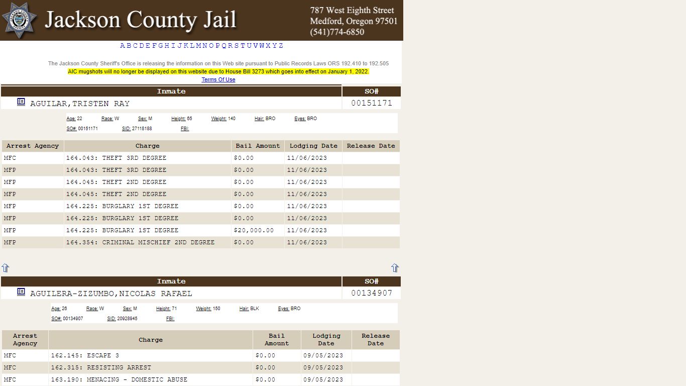 Index [inmate.jacksoncountyor.gov]