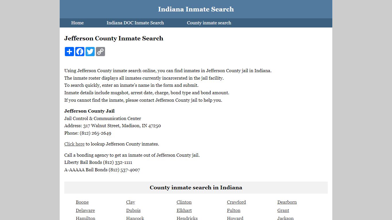 Jefferson County Inmate Search