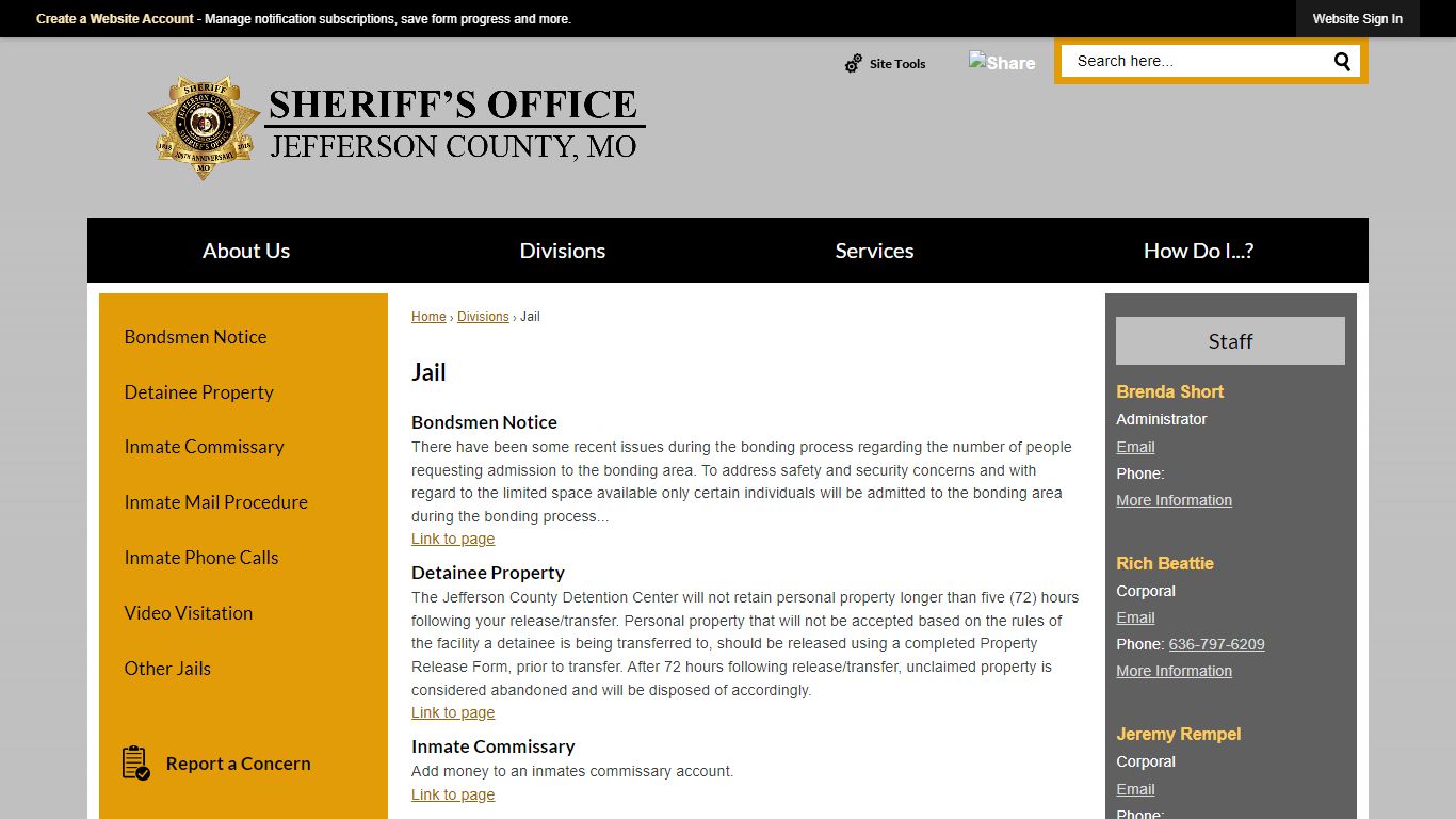 Jail | Jefferson Co Sheriff's Dept, MO