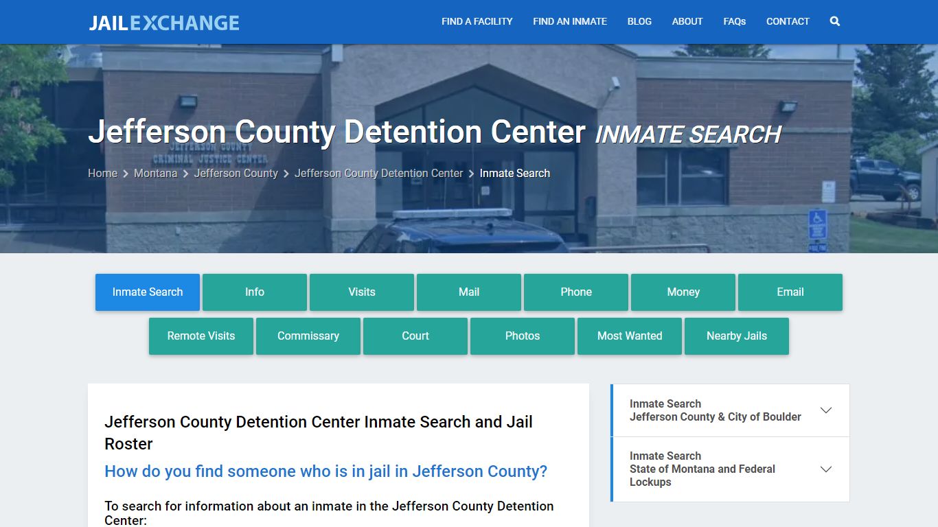 Jefferson County Detention Center Inmate Search - Jail Exchange