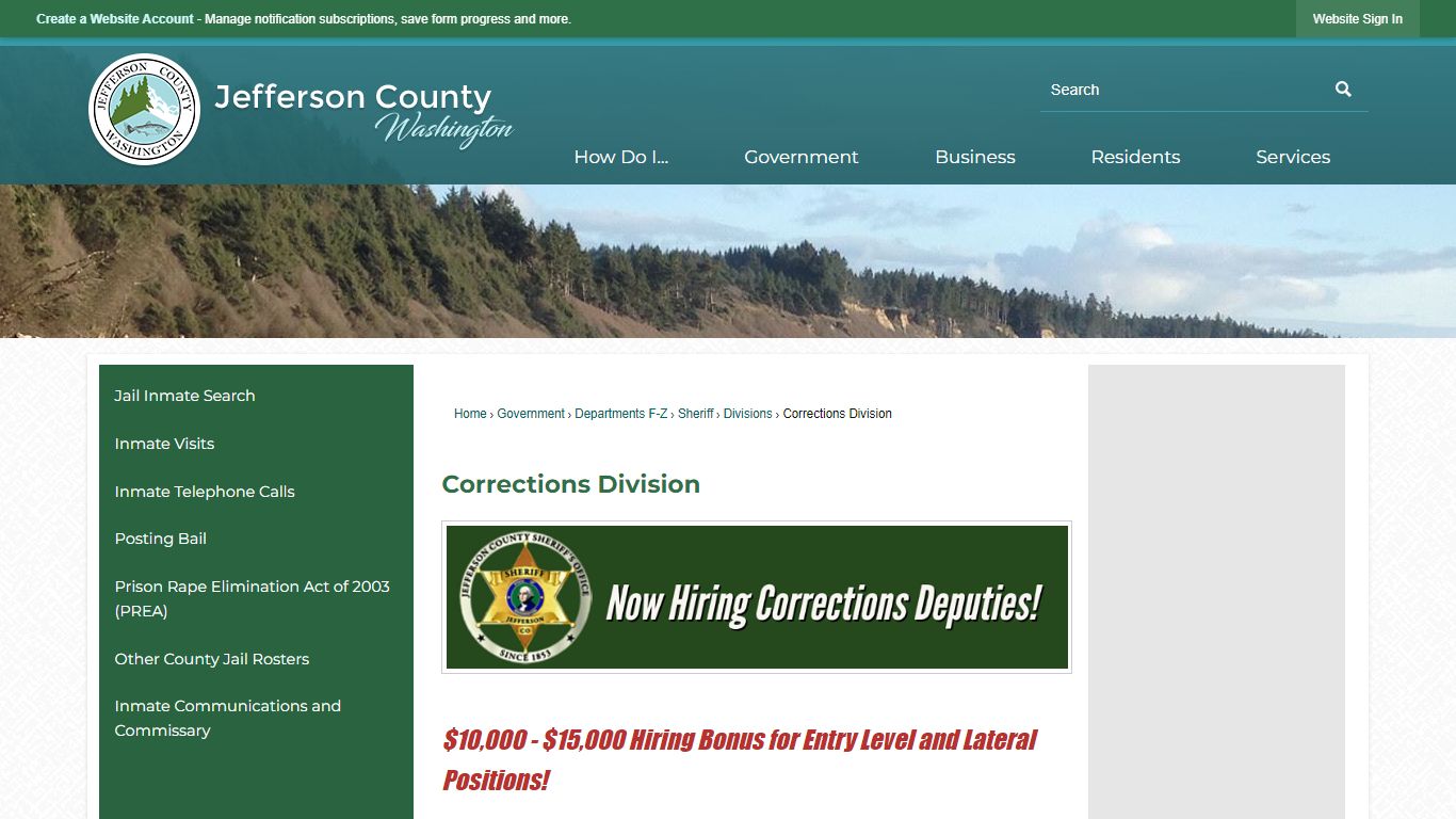 Corrections Division | Jefferson County, WA