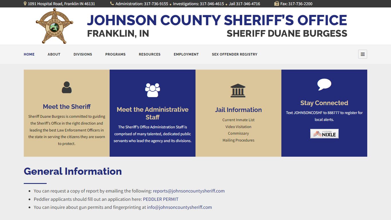 Johnson County Indiana Sheriff's Office