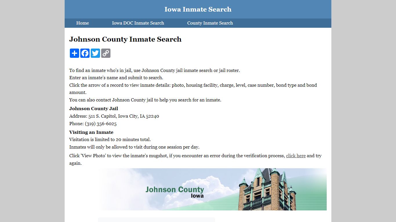 Johnson County Inmate Search