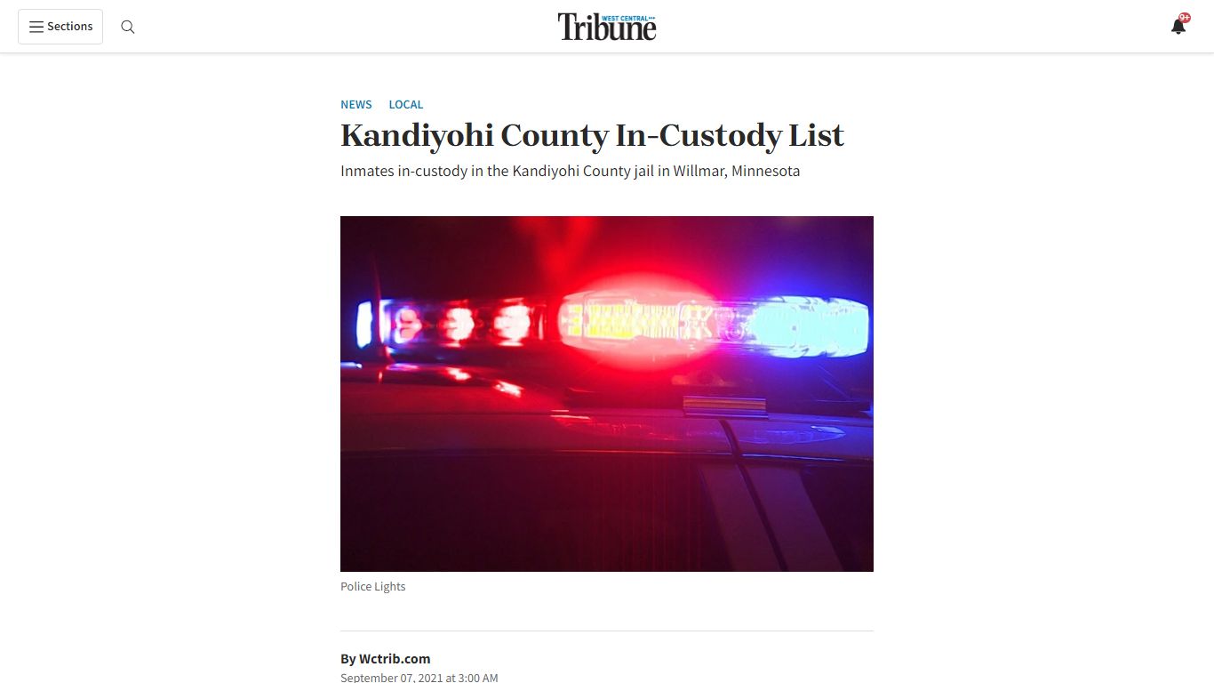 Kandiyohi County In-Custody List - Willmar, Minnesota