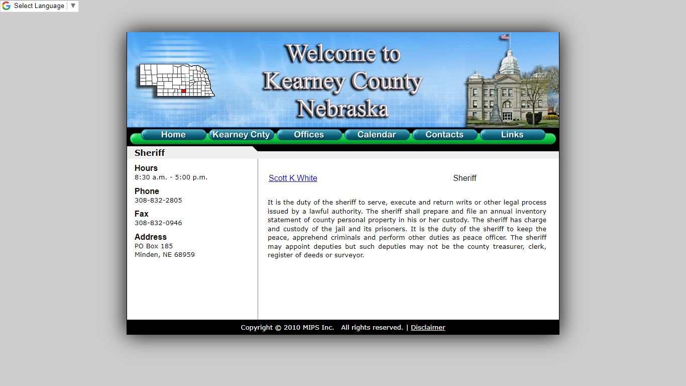 Sheriff - Kearney County, Nebraska