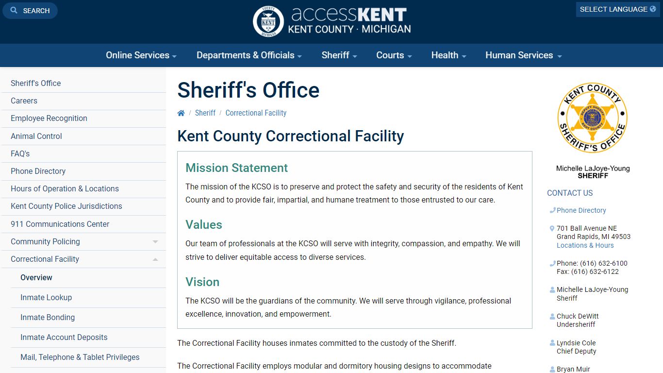 Correctional Facility - Kent County, Michigan