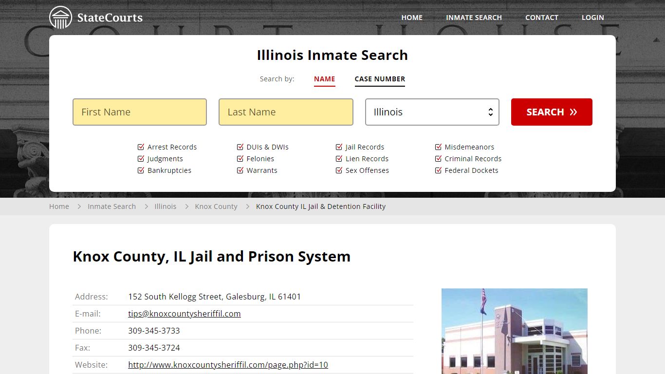 Knox County IL Jail & Detention Facility Inmate Records Search ...