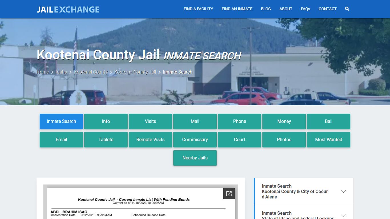 Inmate Search: Roster & Mugshots - Kootenai County Jail, ID