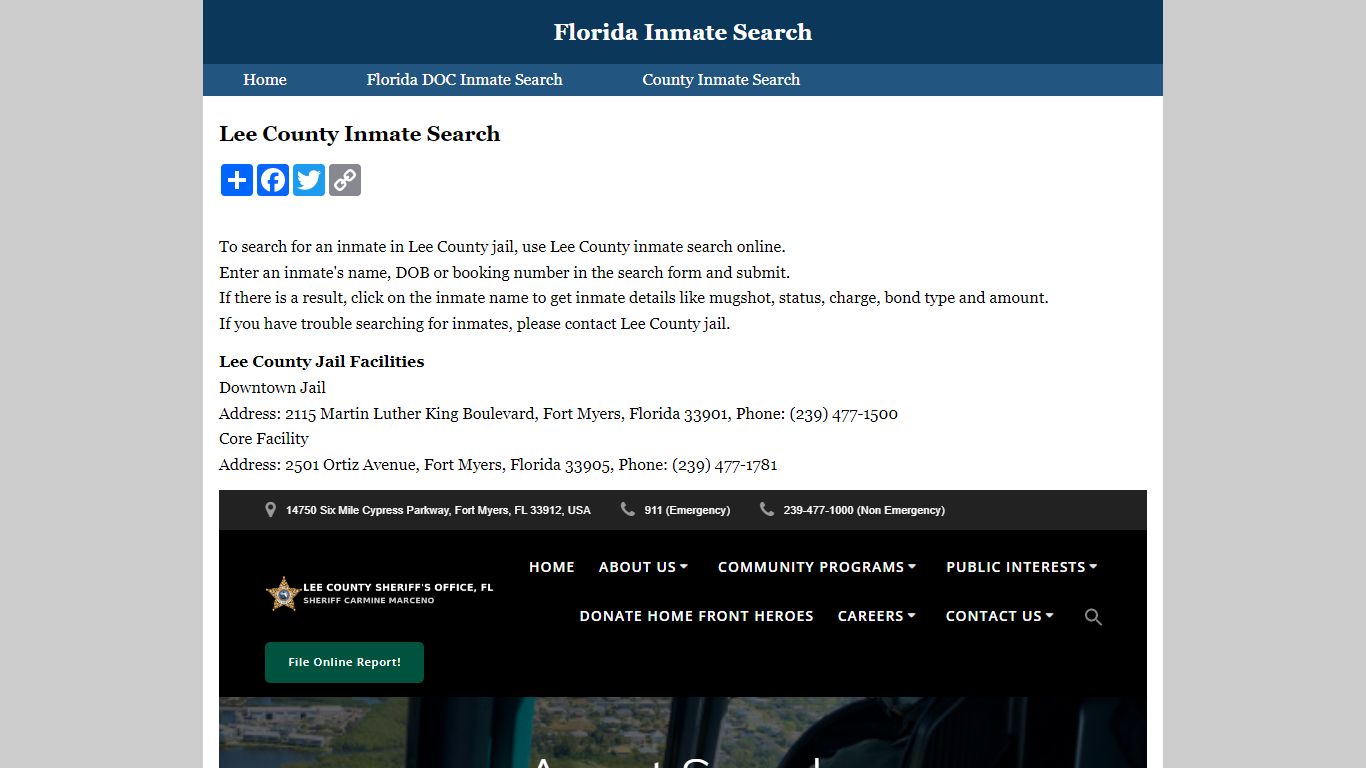 Lee County Inmate Search