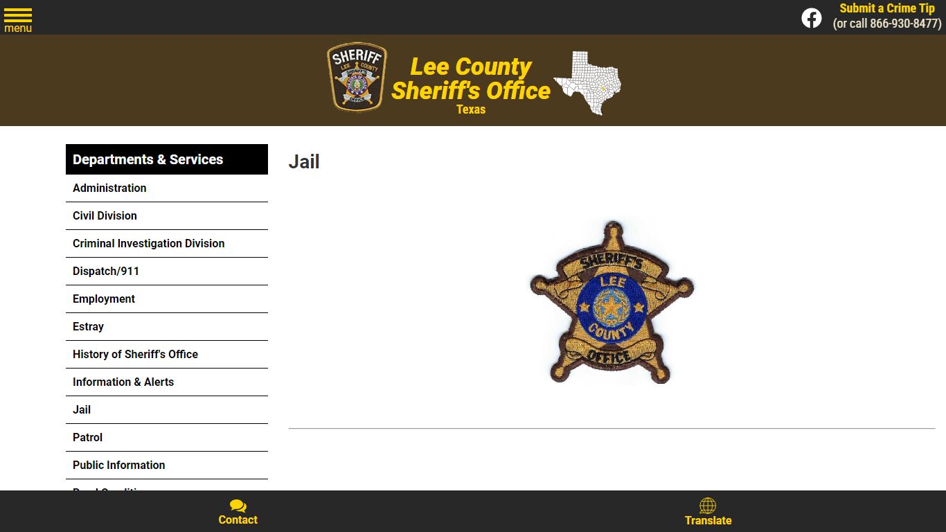 Jail | Lee County Sheriff TX