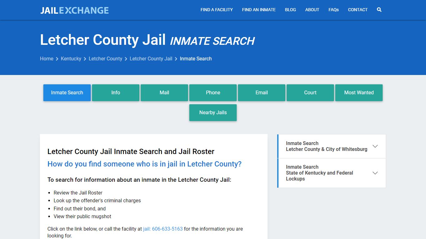 Inmate Search: Roster & Mugshots - Letcher County Jail, KY