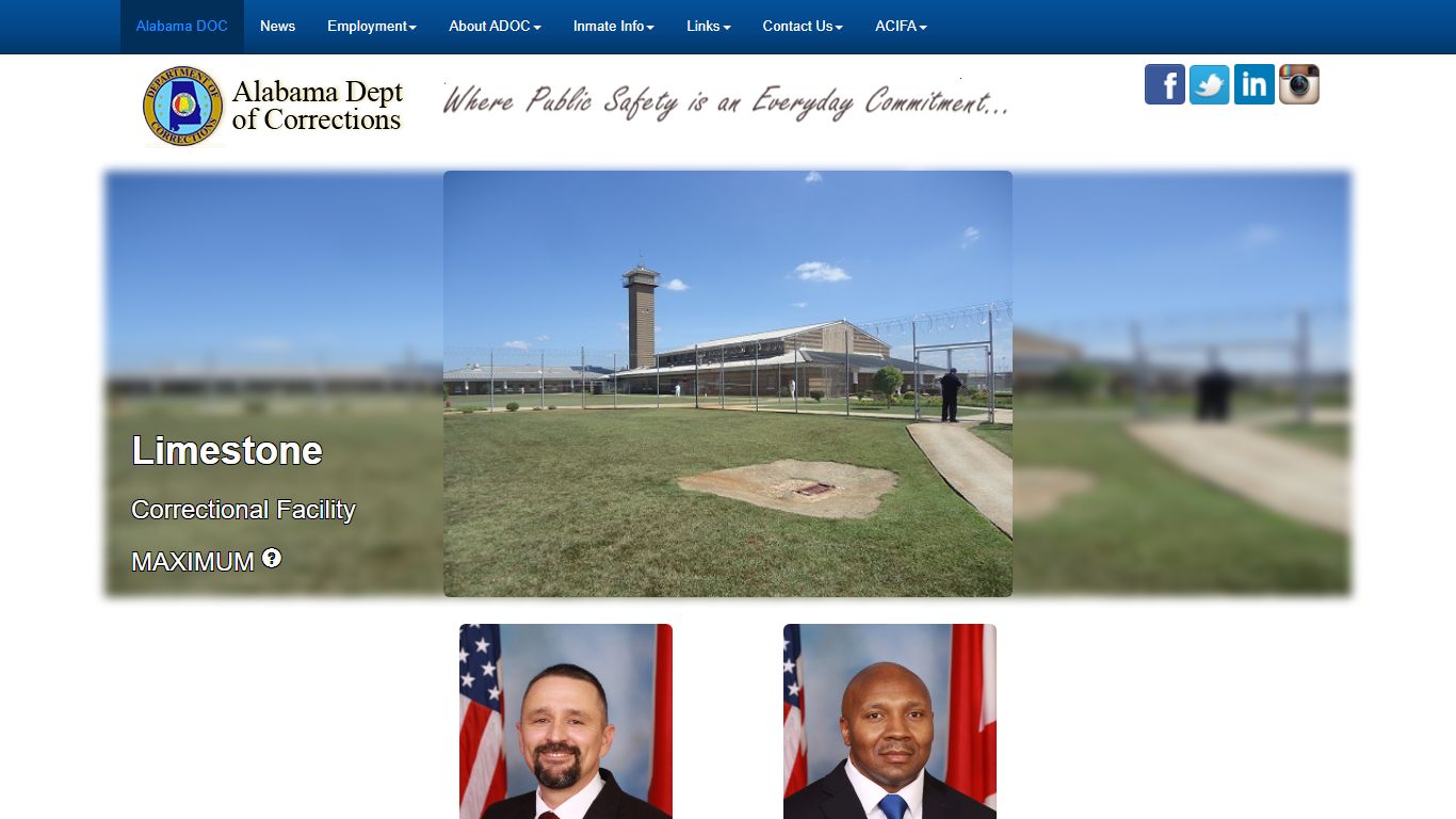 - Alabama Dept of Corrections