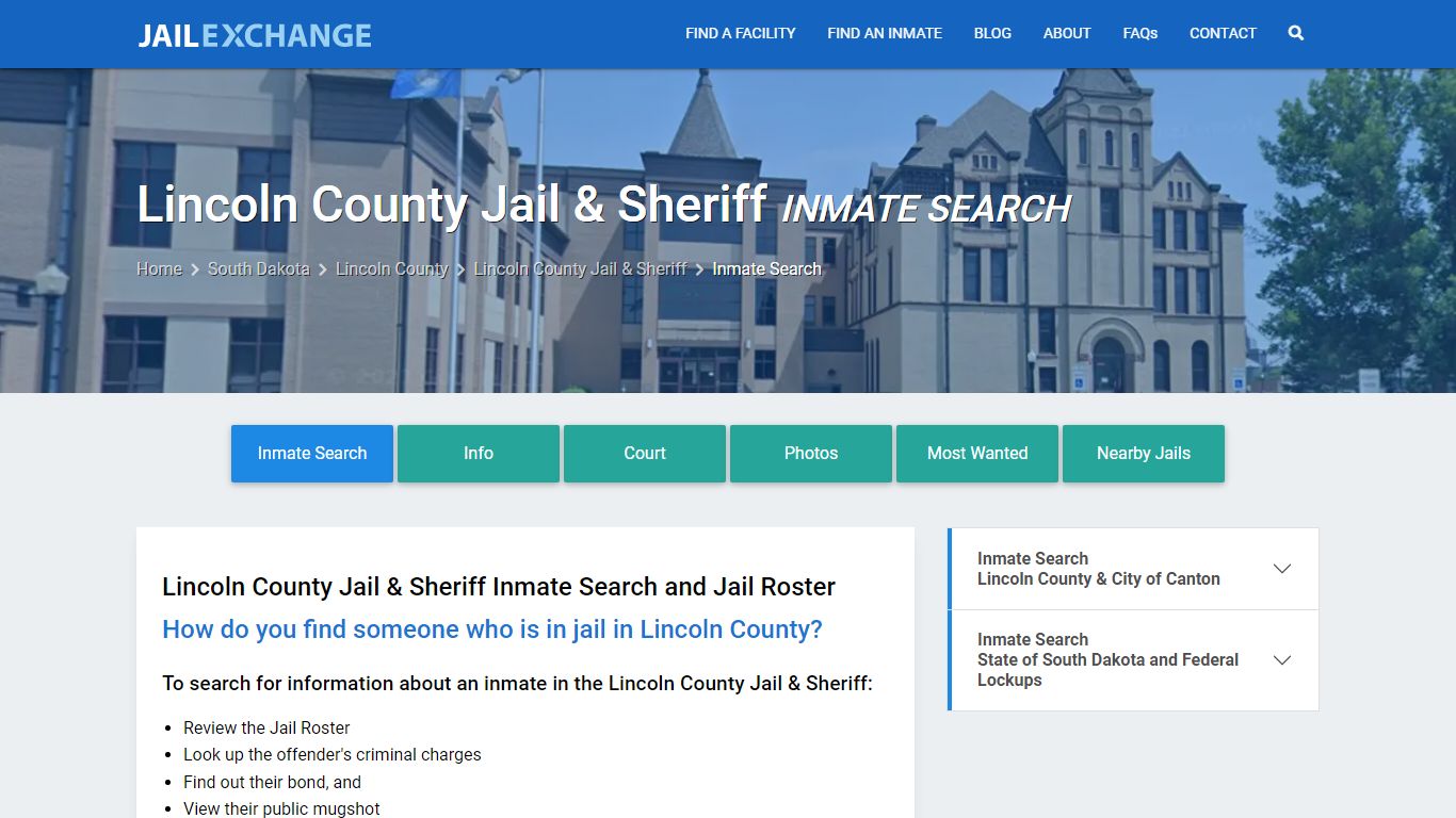 Lincoln County Jail & Sheriff Inmate Search - Jail Exchange