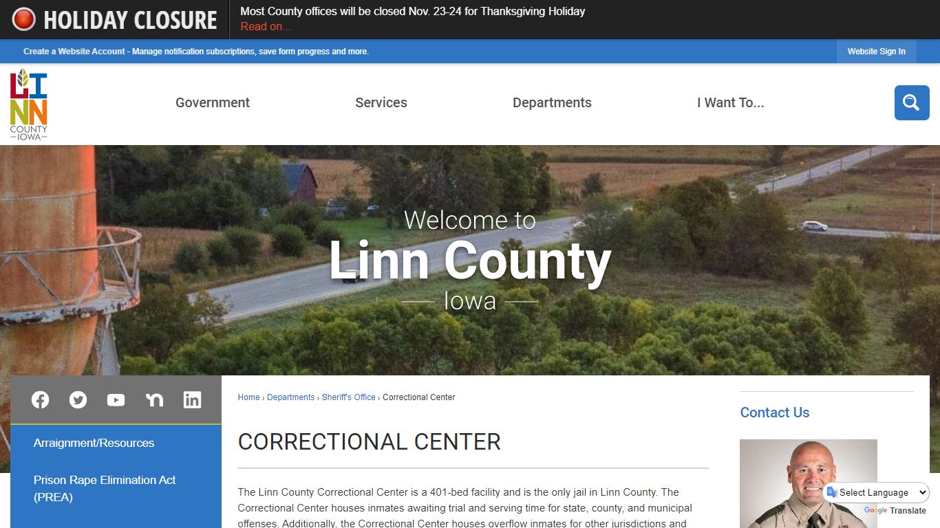 Correctional Center | Linn County, IA - Official Website