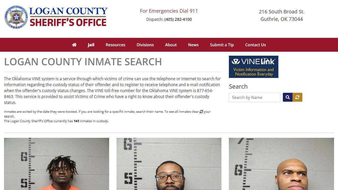 Inmate Search - Logan County Sheriff's Office