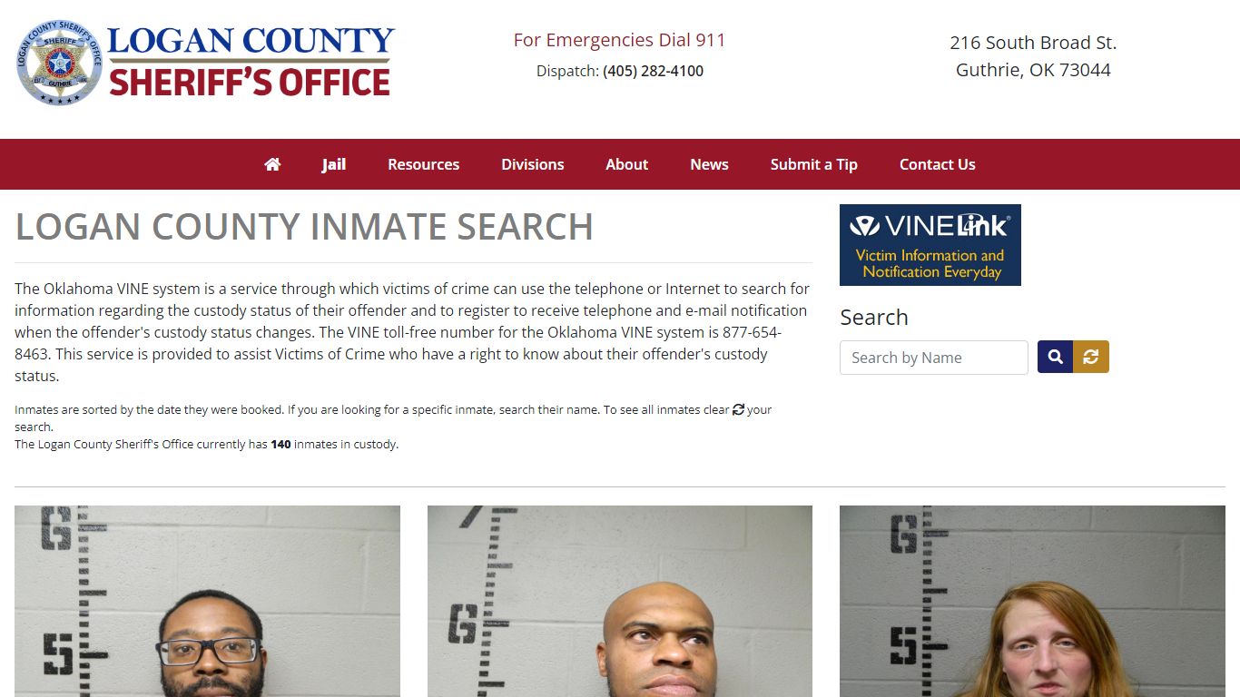 Inmate Search - Logan County Sheriff's Office