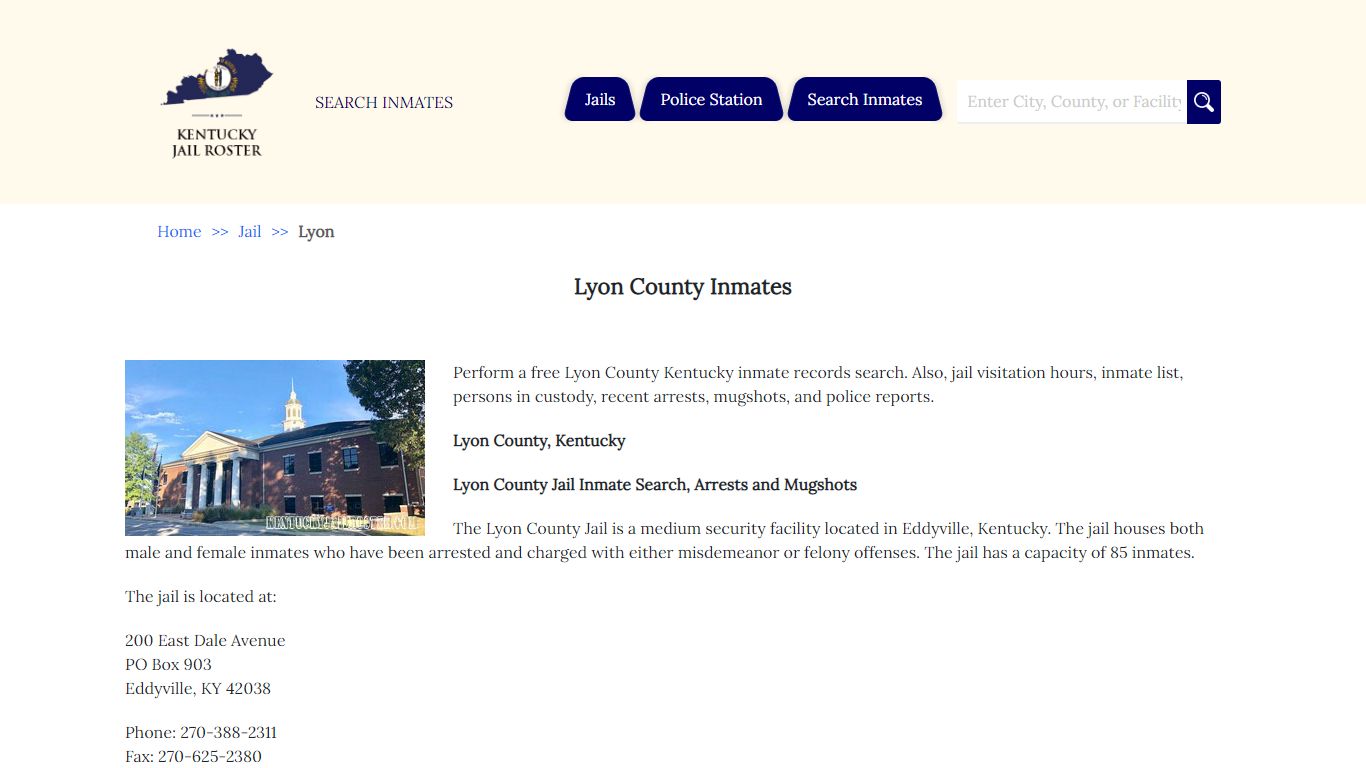 Lyon County Inmates | Jail Roster Search