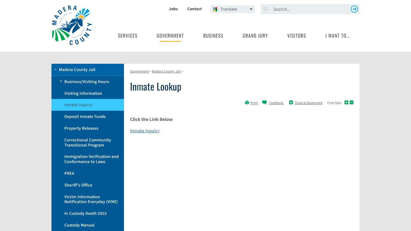 Inmate Lookup | Madera County - Madera County, California