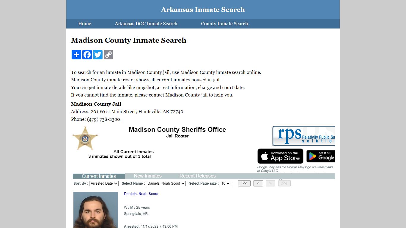 Madison County Inmate Search