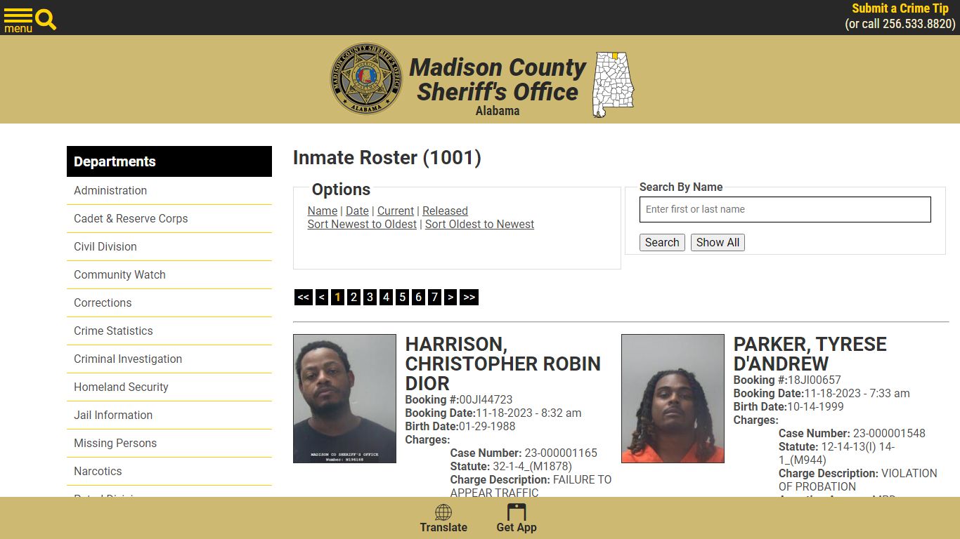 Inmate Roster - Madison County Sheriff's Office