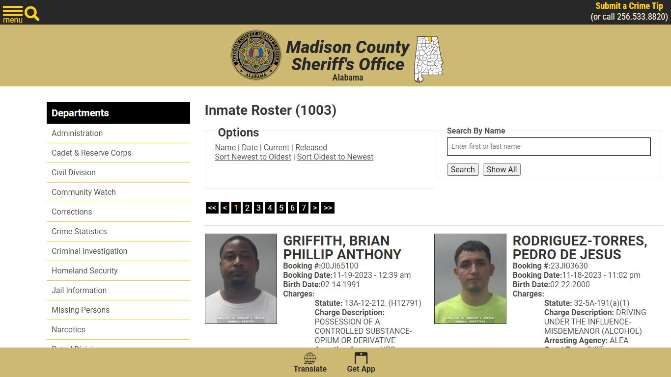 Inmate Roster - Madison County Sheriff's Office