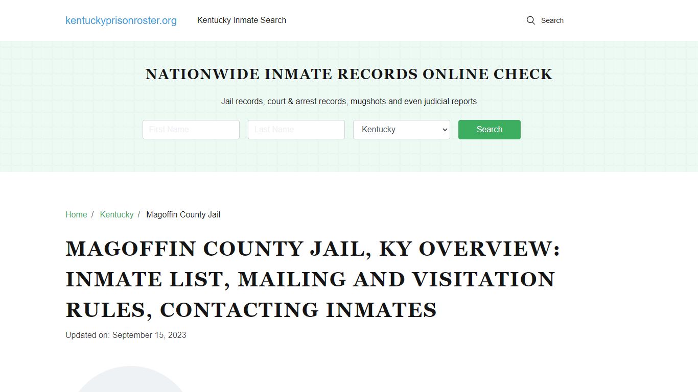 Magoffin County Jail, KY: Offender Search, Visitation & Contact Info