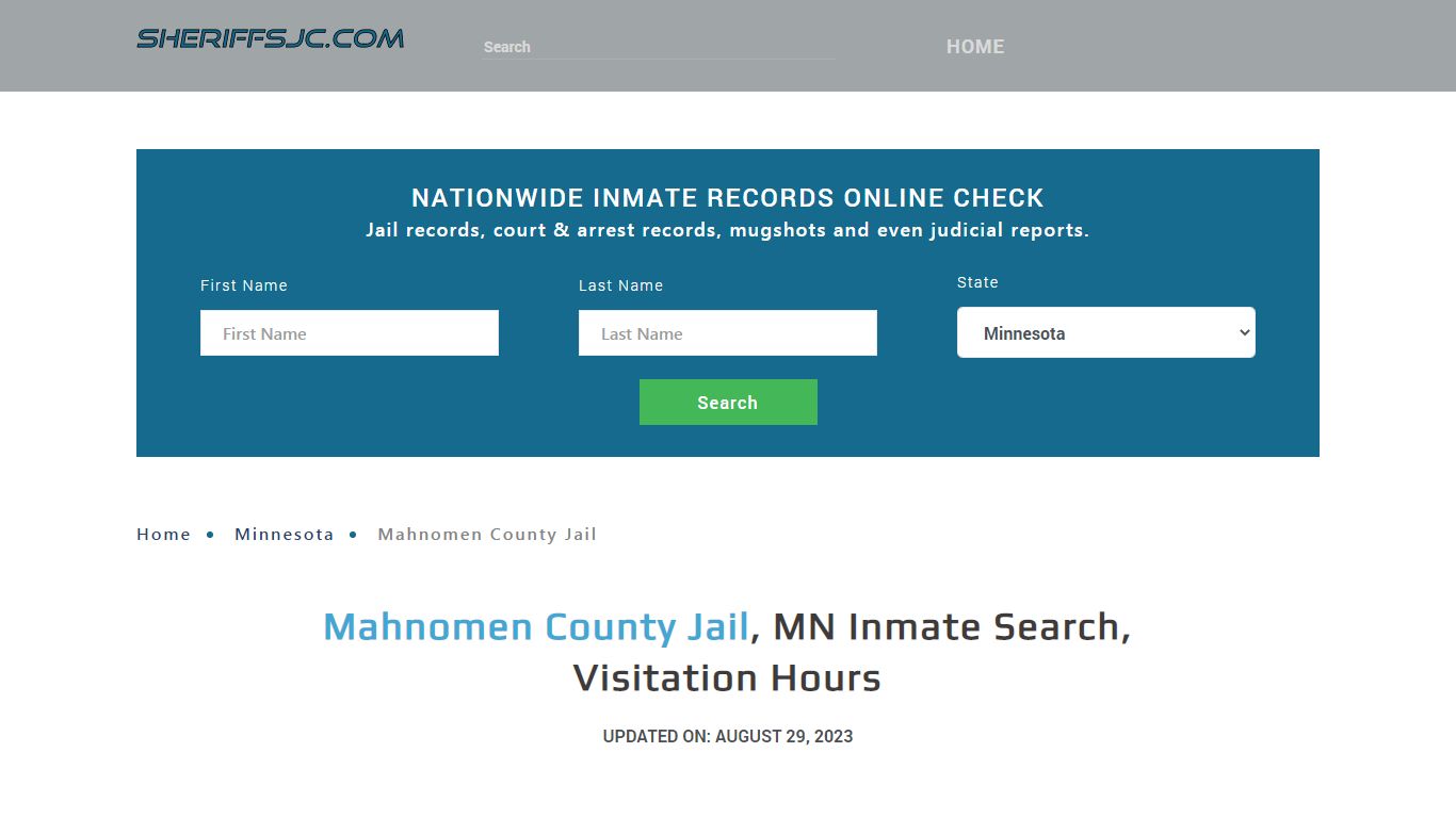 Mahnomen County Jail, MN Inmate Search, Visitation Hours