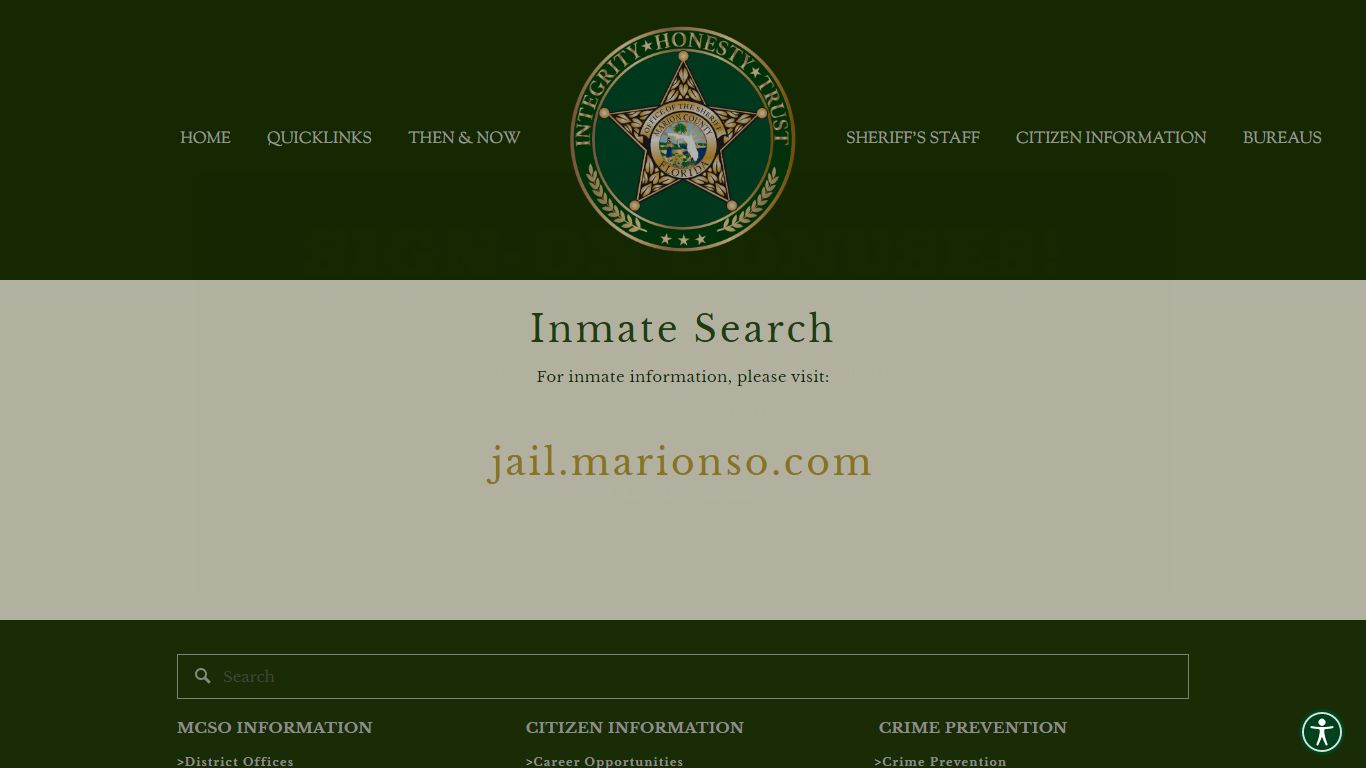 INMATE SEARCH — Marion County Sheriff's Office