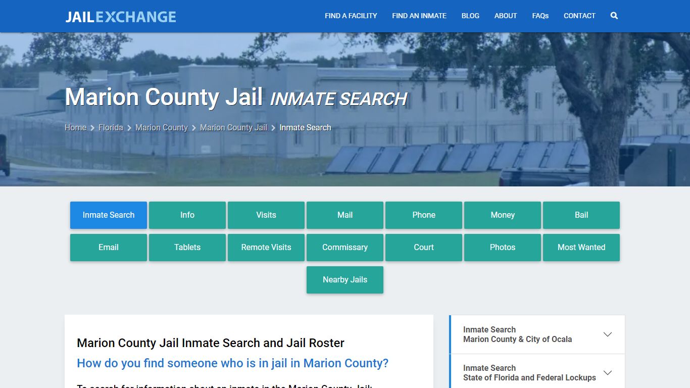 Inmate Search: Roster & Mugshots - Marion County Jail, FL