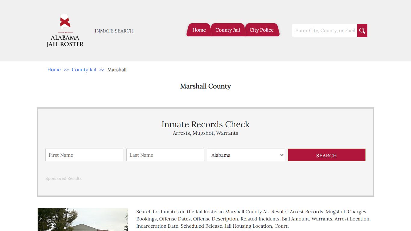 Marshall County | Alabama Jail Inmate Search