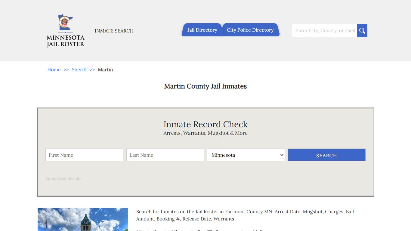 Martin County Jail Inmates | Jail Roster Search - Minnesota Jail Roster