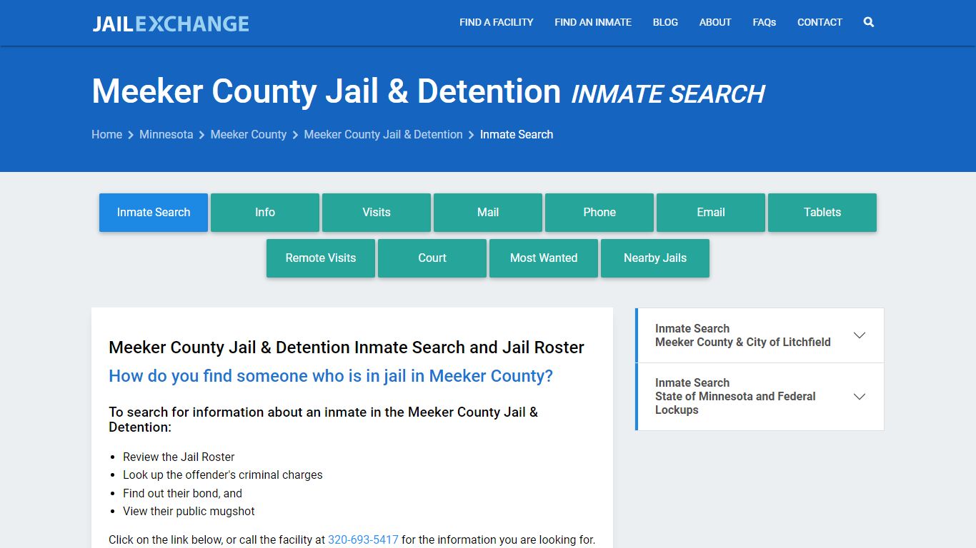 Meeker County Jail & Detention Inmate Search - Jail Exchange