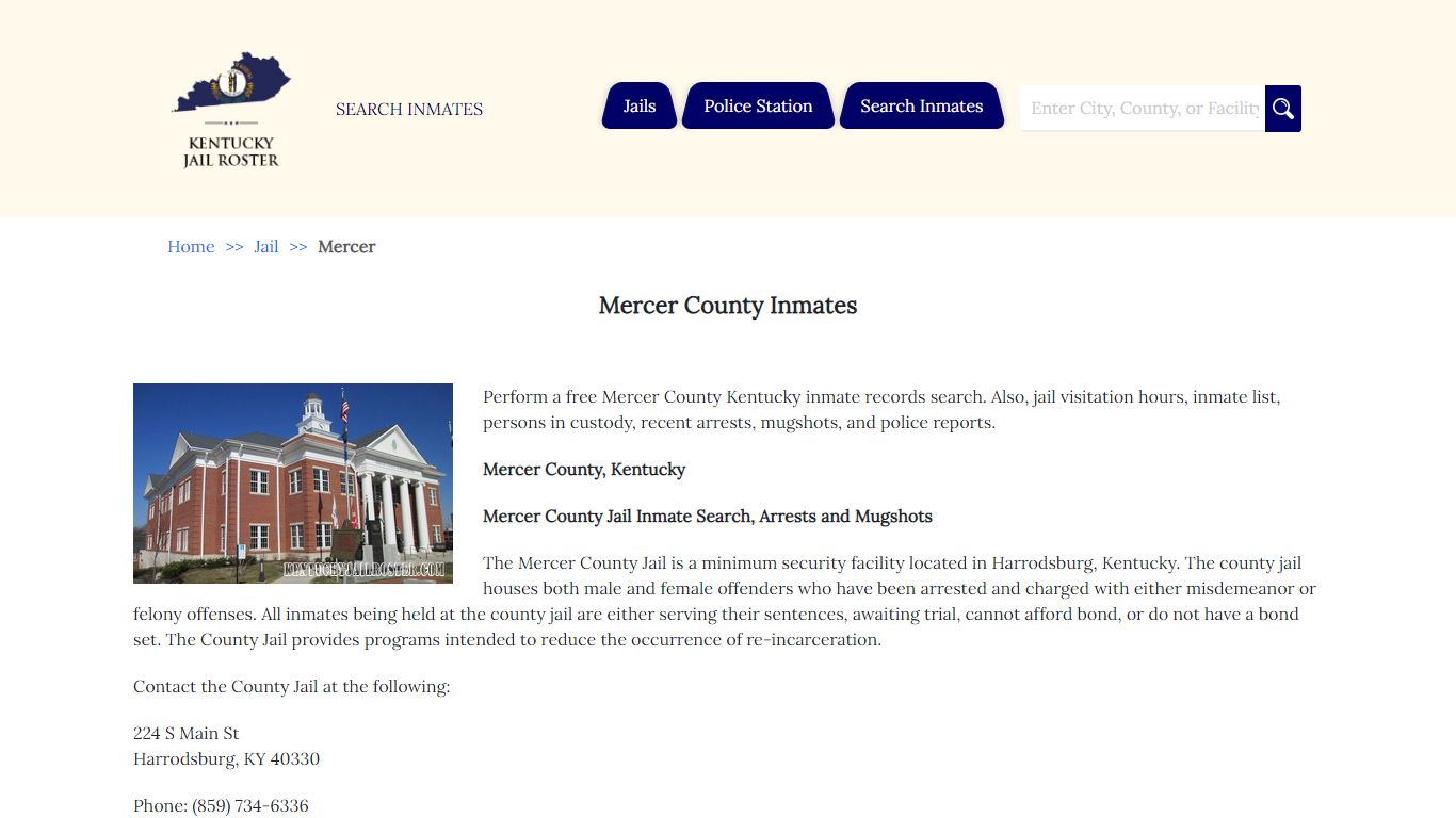Mercer County Inmates | Jail Roster Search