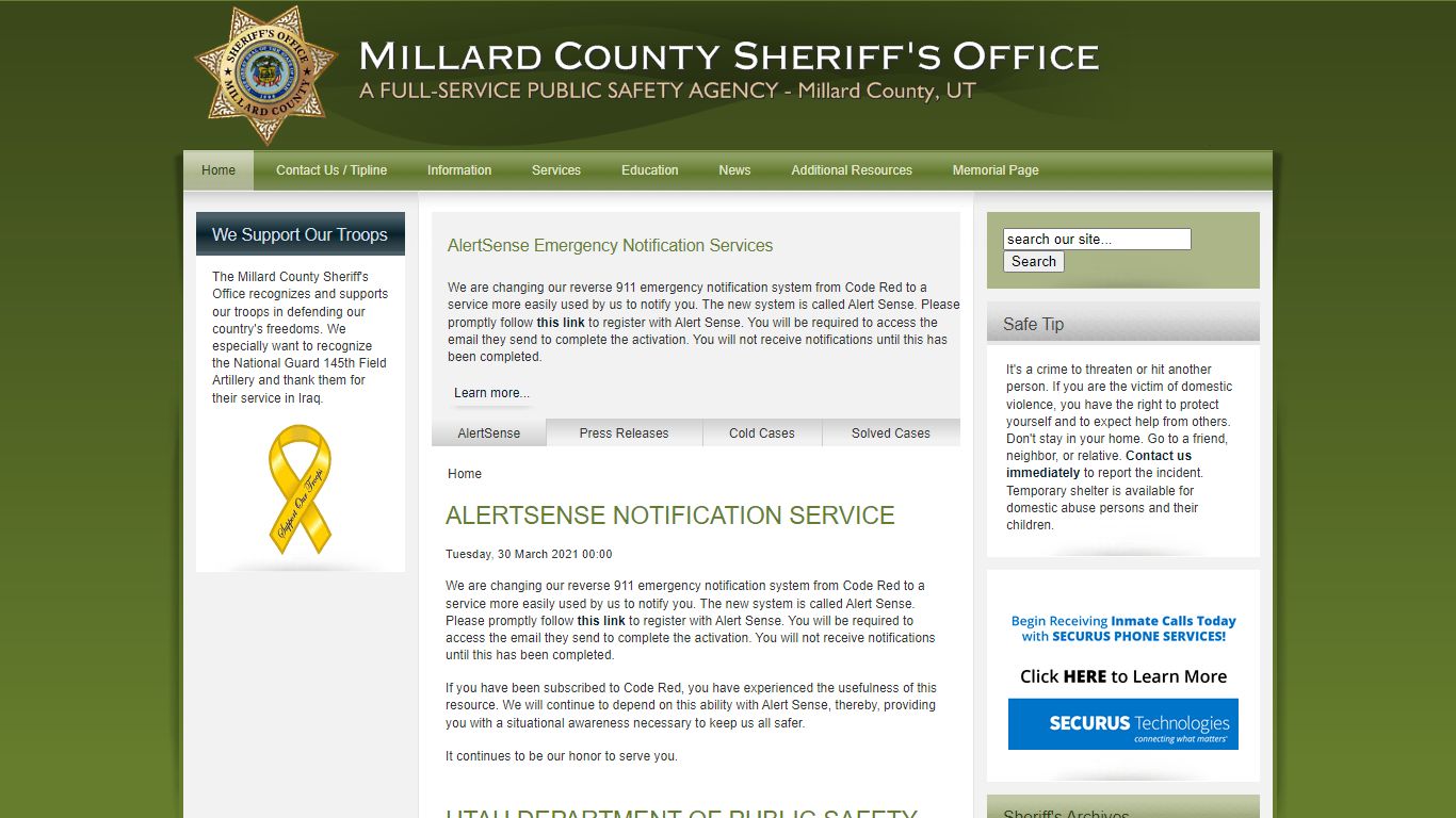 Home [www.millardsheriff.org]