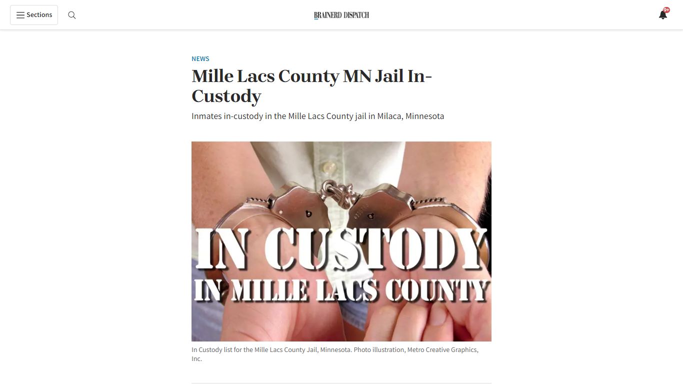 Mille Lacs County MN Jail In-Custody - Brainerd Dispatch