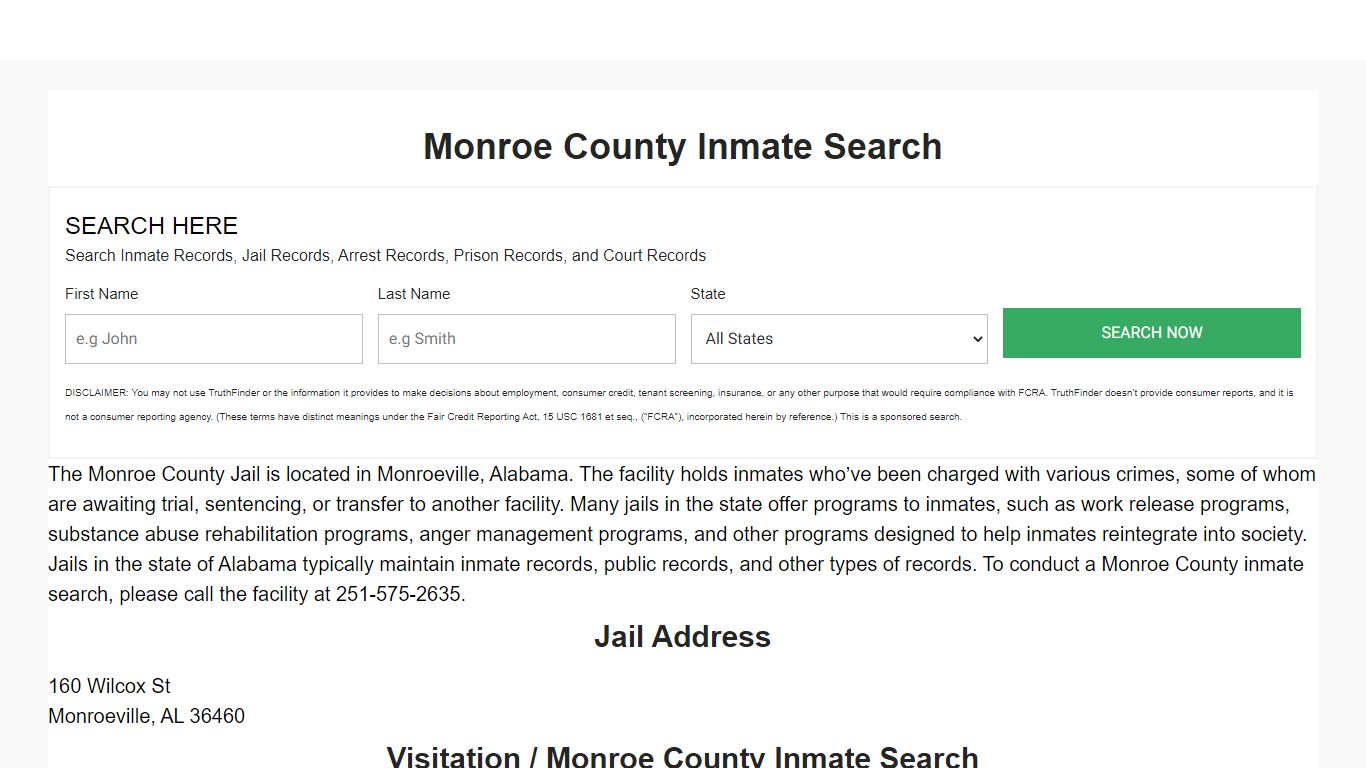 Monroe County Inmate Search